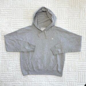 heather grey champion hoodie sweatshirt